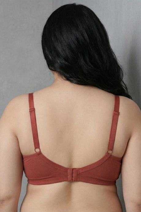 Zivame True Curv Double Layered Non Wired Full Coverage Super Support Bra - Burnt Brick — image 2